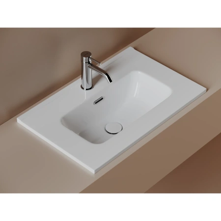 Раковина Ceramicanova Compact CN7025 61x39,5 см, накладная, белый