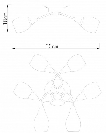 Потолочная люстра Arte Lamp Penny A2701PL-6CC