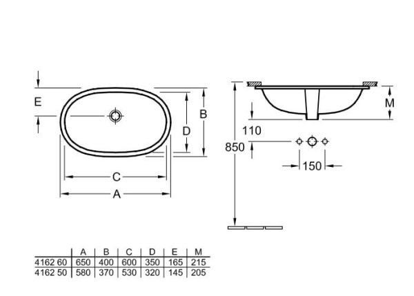 Раковина Villeroy&Boch O.novo 416250R1