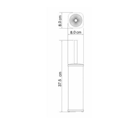 K-1117W Щетка для унитаза напольная