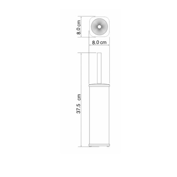K-1117W Щетка для унитаза напольная