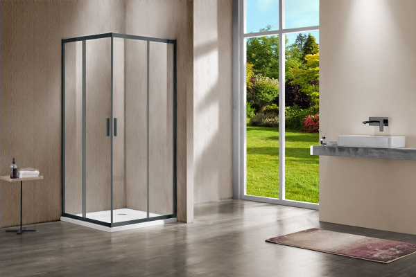 Душевой уголок Vincea Garda 120x90 VSS-1G9012CLGM вороненая сталь