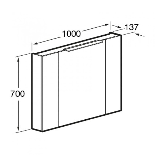 Зеркальный шкаф Roca Oleta 100 A857648515 капучино матовый