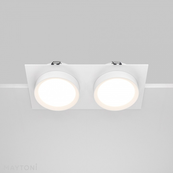 Встраиваемый светильник Maytoni Technical Обруч DL086-02-GX53-SQ-W