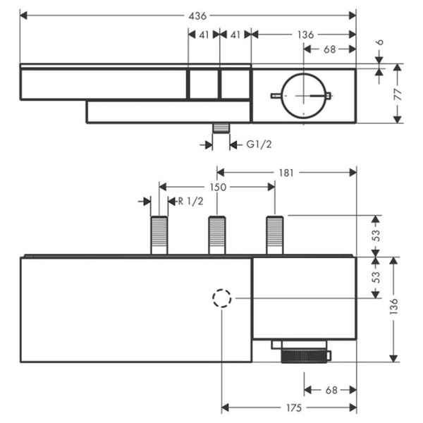 Термостатический смеситель для душа Axor Edge 46241000