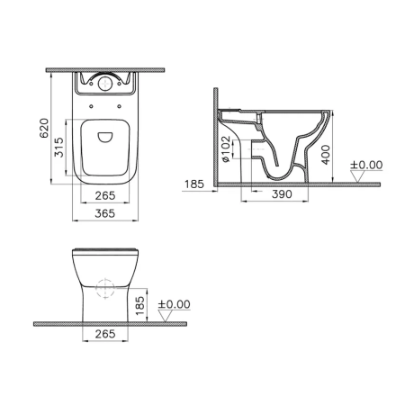 Унитаз-компакт Vitra Integra 9833B003-7205