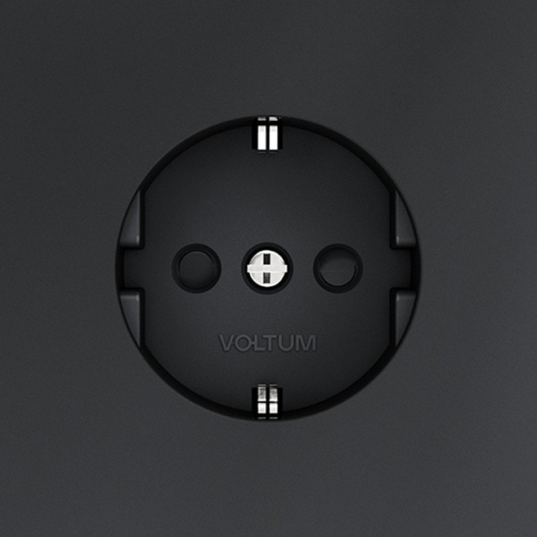 Розетка с заземлением и со шторкой без рамки Voltum S70 VLS040207