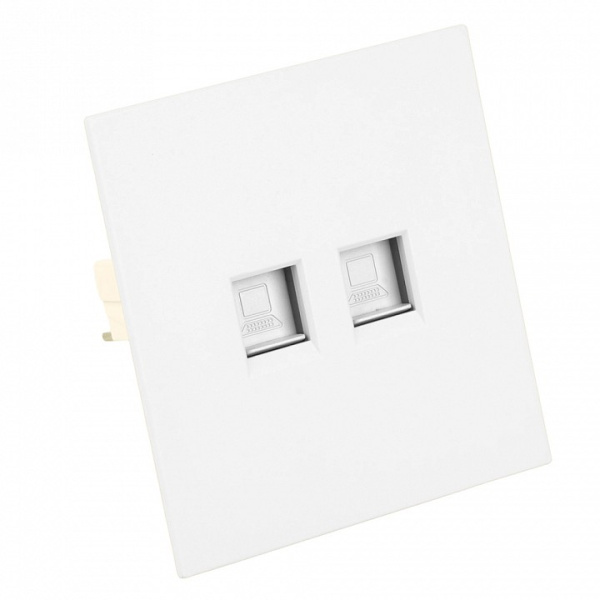 Розетка двойная Ethernet RJ-45 без рамки Stekker Мия 50437