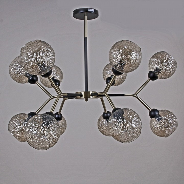 Люстра на штанге ILLUMICO IL0268-12PSQ-79 BK AB