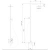 Душевая стойка Abber Weiss Insel AF8020B черный матовый