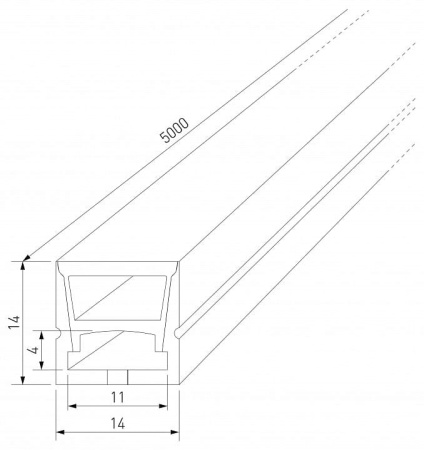 Короб накладной гибкий Elektrostandard  LL-2-ALP026