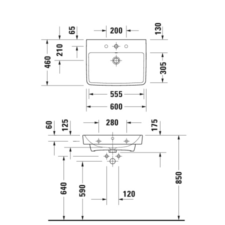 Раковина Duravit No 1 65 23756000002