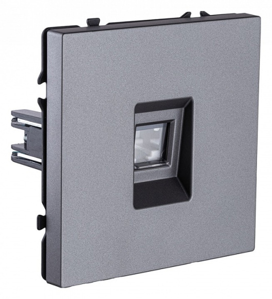 Розетка телефонная RJ-11 со штрокой, без рамки Kollinger Eclipse EC-019GY