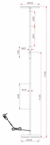 Торшер Arte Lamp Sceptrum A1822PN-1BK