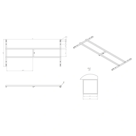 Каркас для ванны 150x70/75 Eurolux E5015070043