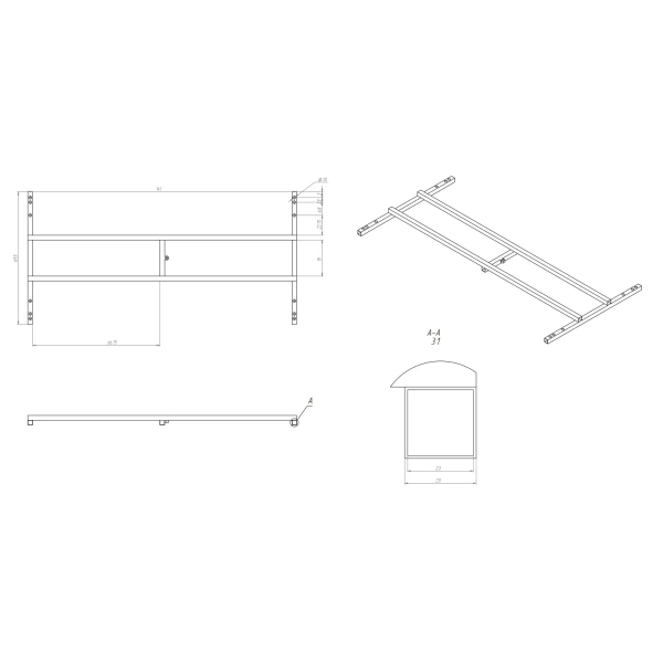 Каркас для ванны 150x70/75 Eurolux E5015070043