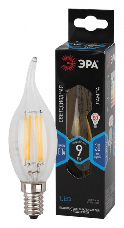 Лампа светодиодная Эра E14 9Вт 4000K Б0047005