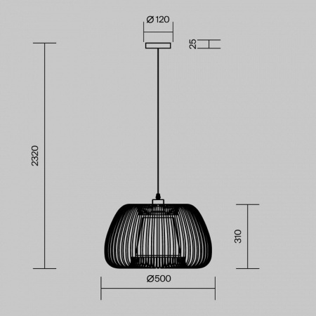 Подвесной светильник Maytoni Kirigami MOD409PL-01B