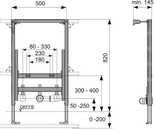 Инсталляция для биде Tece 9330005