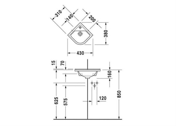 Раковина Duravit Starck 3 0752440000