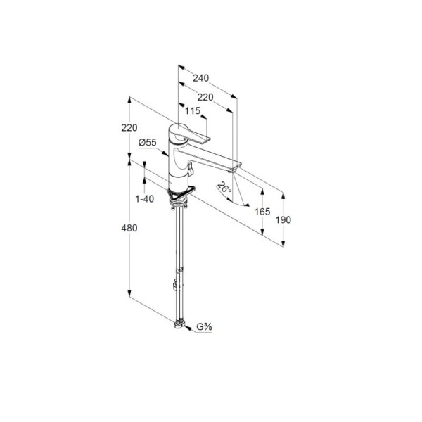 Смеситель для кухни Kludi Mix 329070575