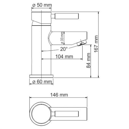 Смеситель для раковины WasserKRAFT Main 4103 Thermo