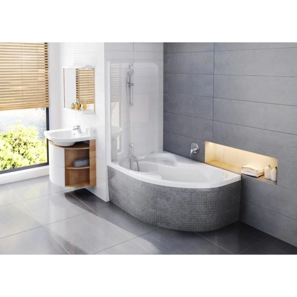 Асимметричная акриловая ванна Rosa II PU Plus 160 x 105 L Ravak CM210P0000