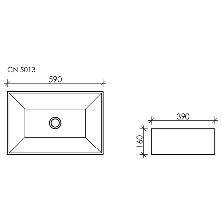 Раковина 59x39 см Ceramica Nova Element CN5013