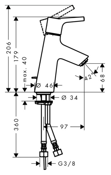 Смеситель для раковины hansgrohe Talis S 72010000