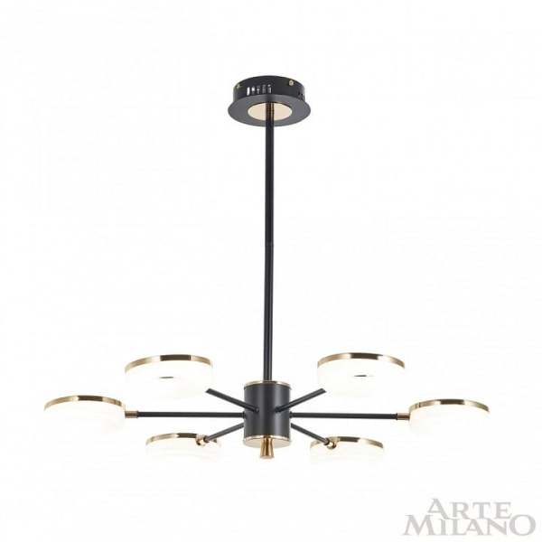 Люстра на штанге Arte Milano Ferrara-72999 277499/6 BK/GD