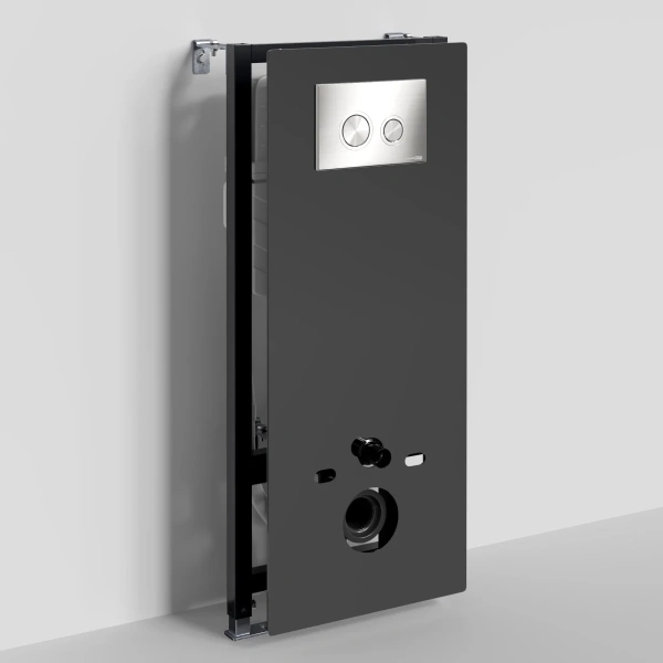 Инсталляция для унитаза WasserKRAFT Abens 20 20TLT.010.ME.BL.BN01 с кнопкой смыва, никель