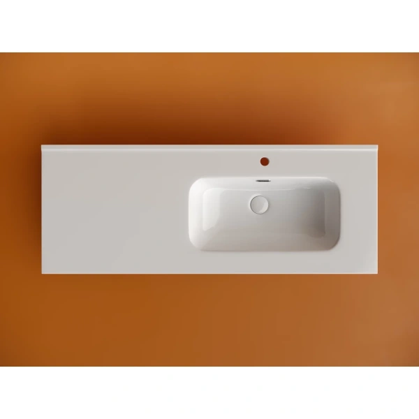 Раковина Ceramica Nova Element CN7006R 121x46,5 см R, накладная, белый