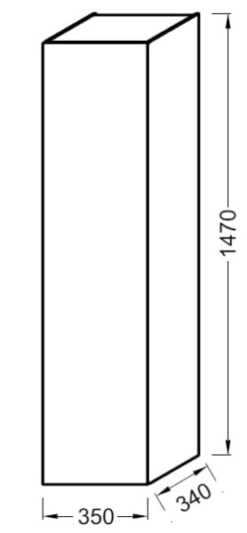 Шкаф-пенал Jacob Delafon Rythmik EB998-E10 квебекский дуб