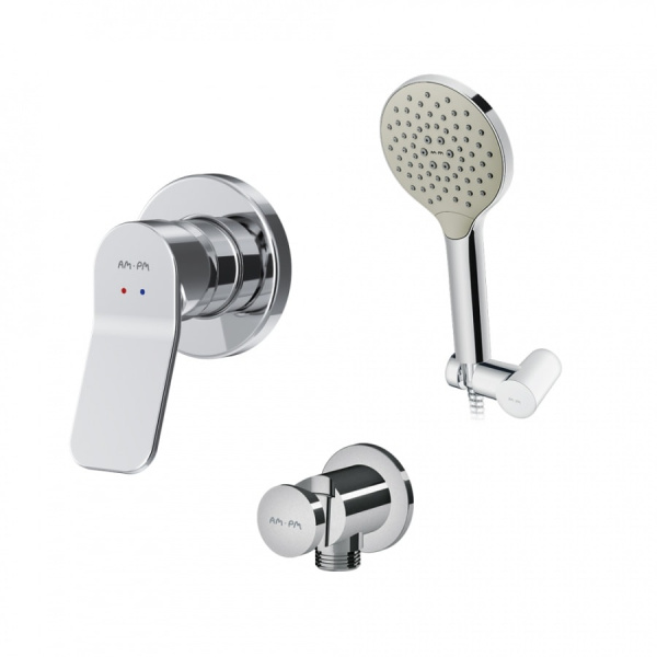 Набор: смеситель для душа душевой набор и шланговое присоединение AM.PM X-Joy FB85A2H020 хром