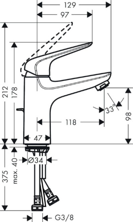 Смеситель для раковины hansgrohe Novus 71030000