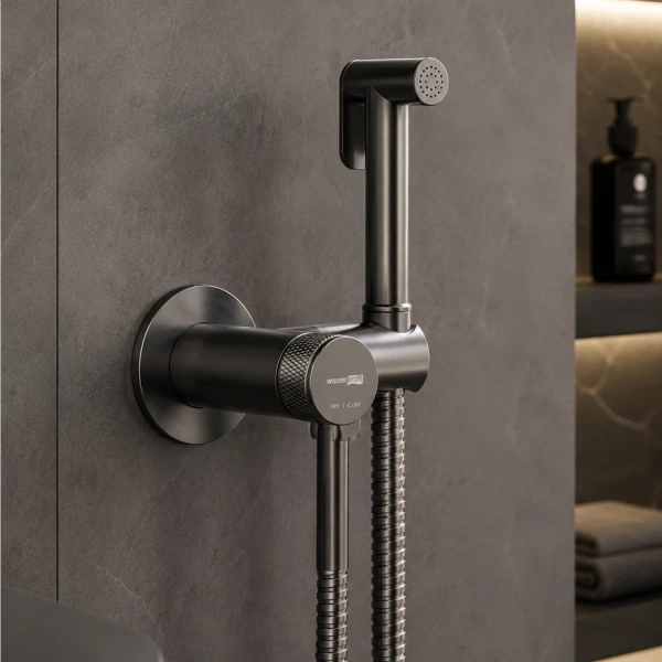 Гигиенический душ WasserKRAFT Muritz 9838GR со смесителем, графит