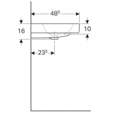 Раковина 120x48,5 см Geberit iCon 124120000