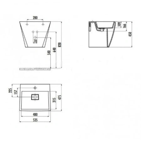 Раковина Creavit Curve CR055-00CB00E-0000