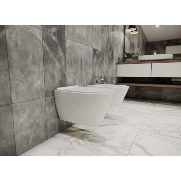 Унитаз подвесной Timo Inari TK-503 безободковый, с сиденьем микролифт, белый