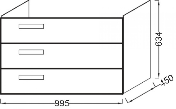 Тумба под раковину 100 см Jacob Delafon Rythmik EB1310-G80 светло-коричневый лак
