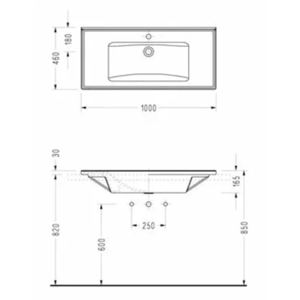 Раковина 100x46 см Serel 3037