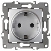 Розетка с заземлением и со шторкой, без рамки Эра Эра 12 12-2102-03