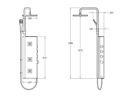 Душевая панель Jacob Delafon WaterTile E3872-185