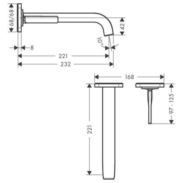 Смеситель для раковины Axor Citterio E 36106000