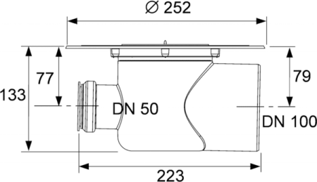 Сифон Tece Drainpoint 3607500 боковой