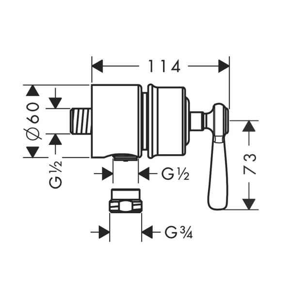 Шланговое подключение Axor Montreux 16883000