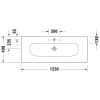 Раковина 123x49 см Duravit Viu 2344120000
