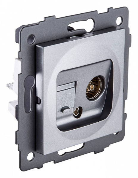 Розетка двойная RJ-11 и Ethernet RJ-45, без рамки Kollinger  REA-013GY