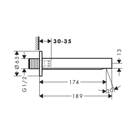 Излив hansgrohe Finoris 76410670 черный матовый
