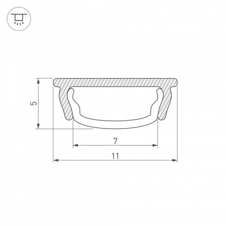 Профиль накладной гибкий Arlight ARH-BENT 39583